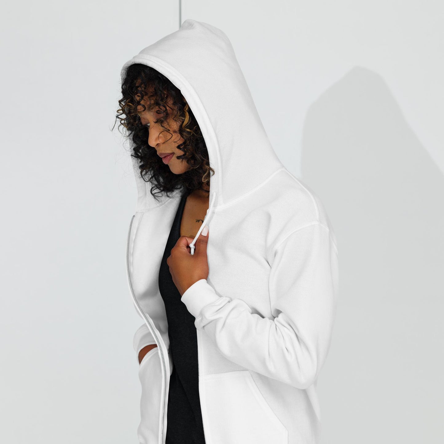 Felpa con cappuccio e zip misto pesante Unisex - Il Mio Genere