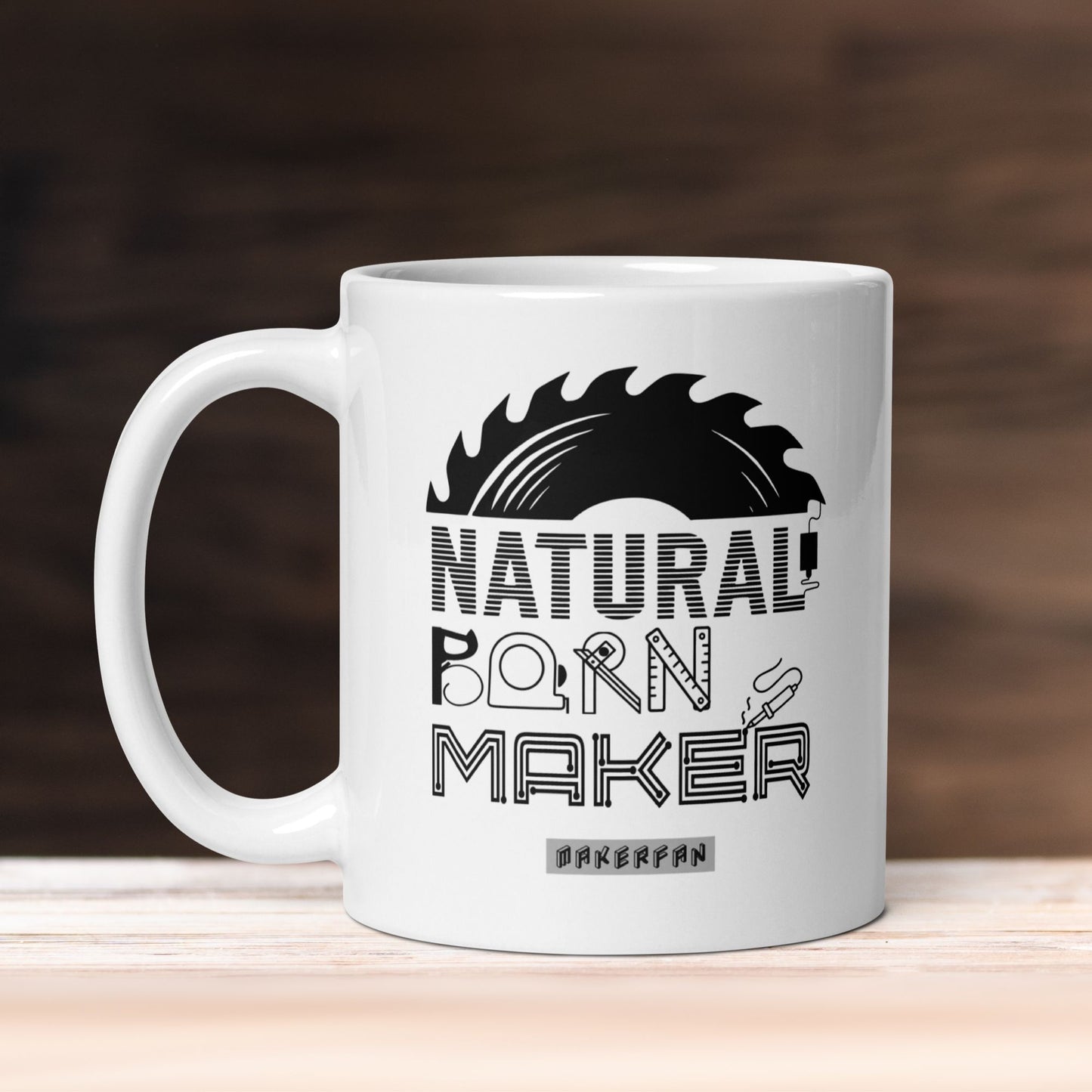 Tazza bianca MakerFan - Natural born