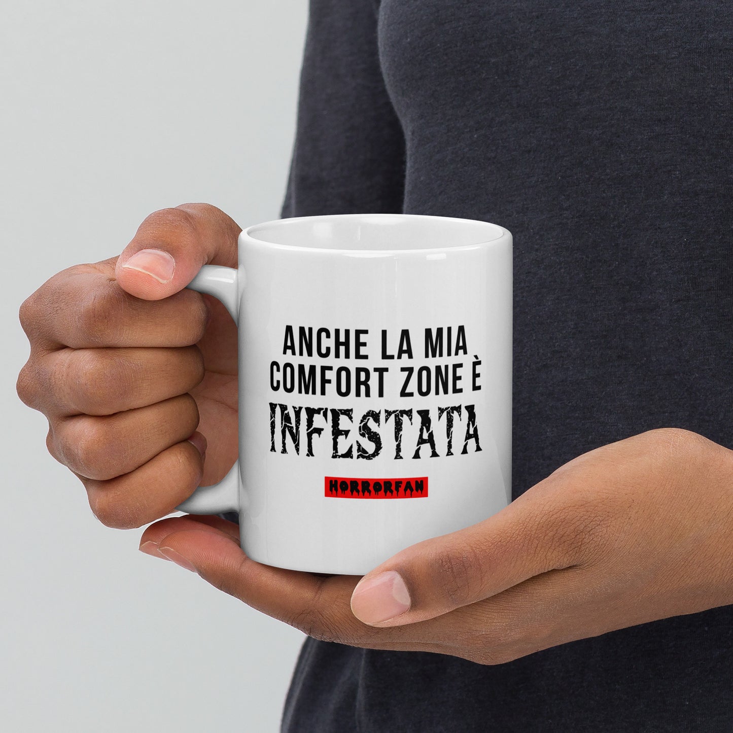 Tazza bianca HorrorFan - Infestata